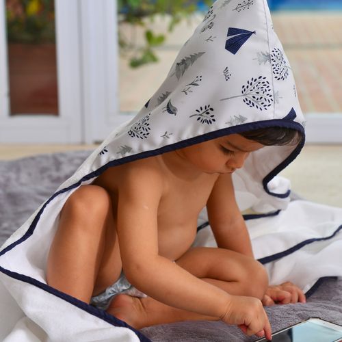 Toalha de Banho com Capuz para Bebê Floresta