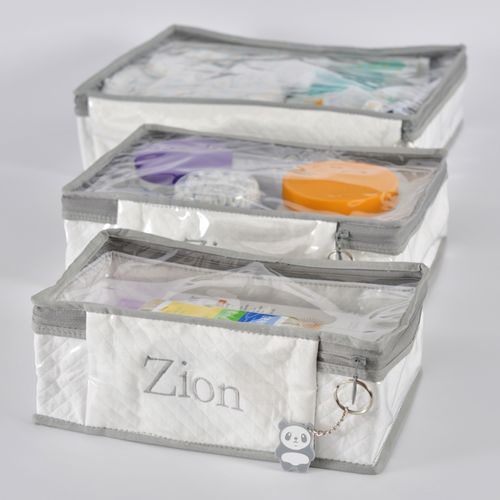 Kit Organizador PMG Matelassê Offwhite - 3 pçs