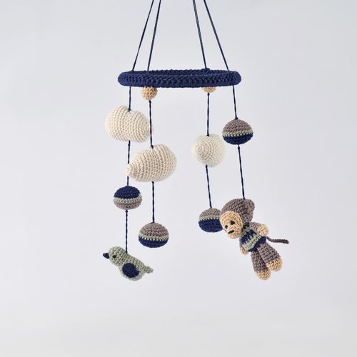 Móbile Crochê Macaco