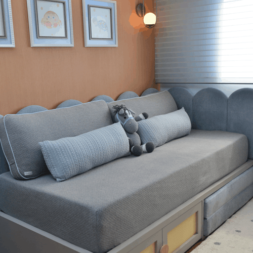 Kit Cama Auxiliar Matelassê Soft Touch Cinza