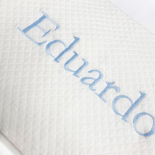 SALE JÁ PERSONALIZADO - Eduardo - Colcha Offwhite para berço