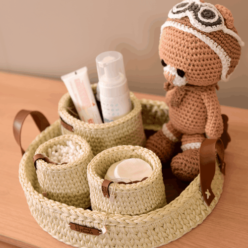 Kit Higiene Completo Crochê - 5 pçs