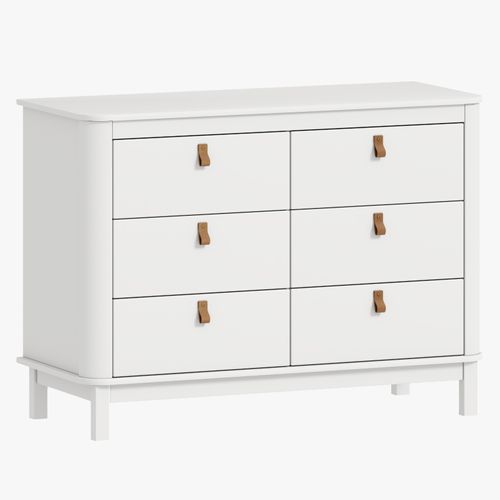 Cômoda 6 gavetas Cromo Branca