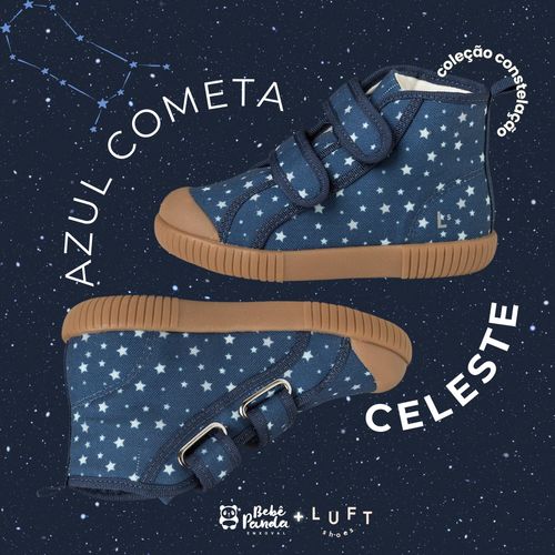 Tênis cano alto LUCA Estrelas Azul Marinho LUFT + Bebê Panda