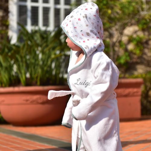 Roupão Infantil Atoalhado Jardim dos Cogumelos