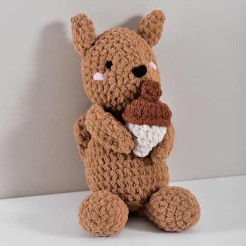 Esquilo Amigurumi Crochê Ultra Soft