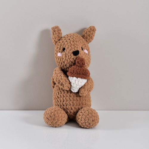Esquilo Amigurumi Crochê Ultra Soft
