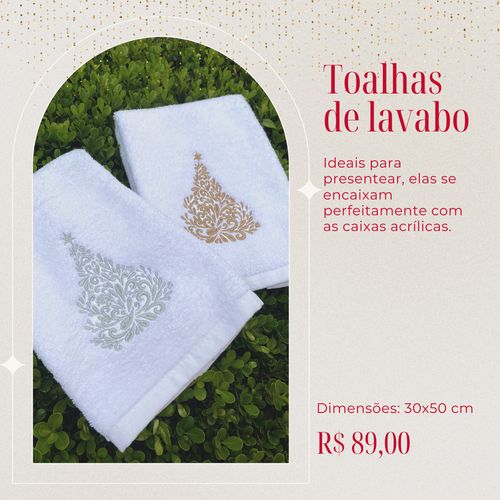 Toalha Lavabo Natal Personalizada