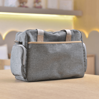 Bolsa Maternidade Bebê Panda Cinza