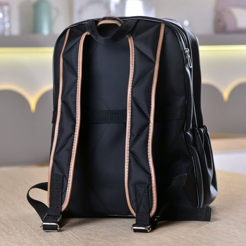 Mochila Maternidade Bebê Panda Preta