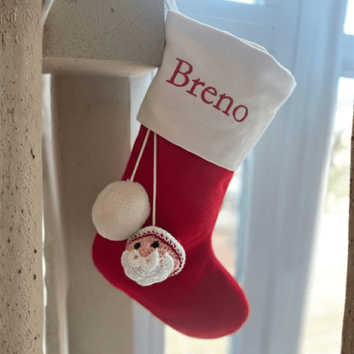 Bota Natal Vermelha Personalizada