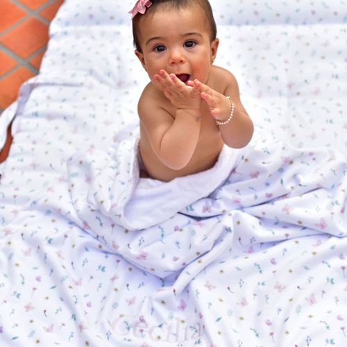 Manta com Pele Microsoft Borboletas