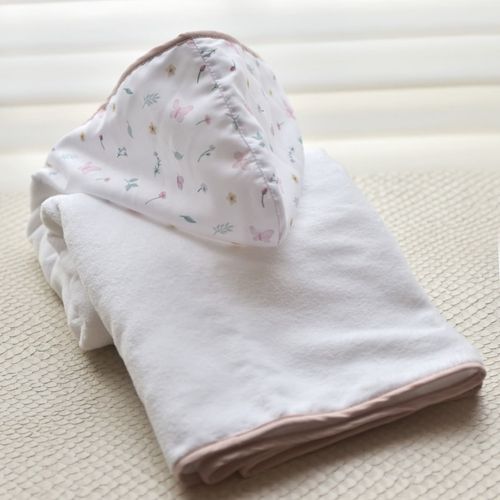 Toalha de Banho com Capuz para Bebê Borboletas Flash