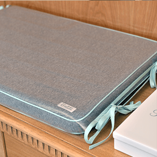 SALE - Trocador Matelasse Cinza/Verde Agua