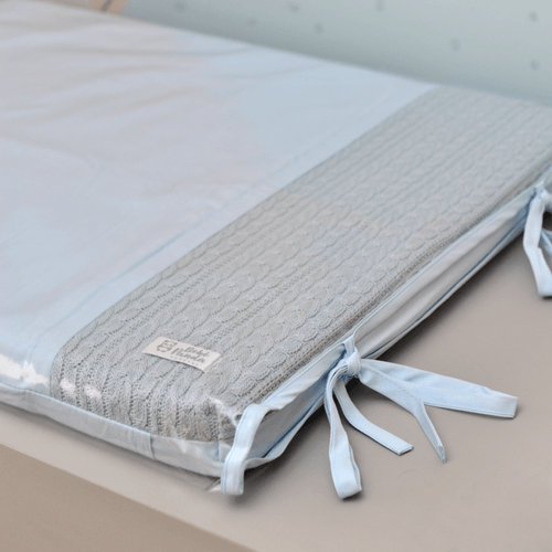 SALE - Trocador de Cômoda Tricot DUO Azul Bebe