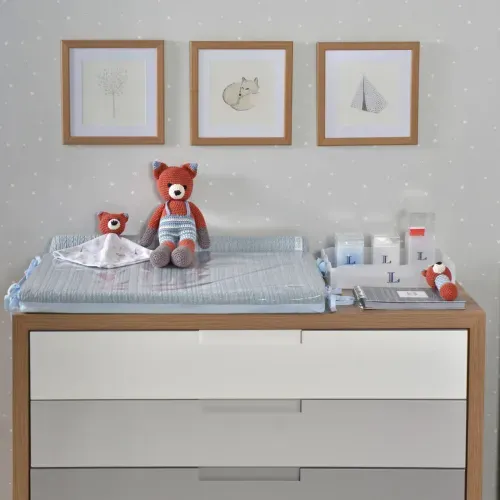 SALE - Trocador de Cômoda Tricot Premium Azul Bebe