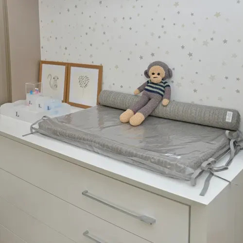 SALE - Trocador de Cômoda Tricot Premium Cinza