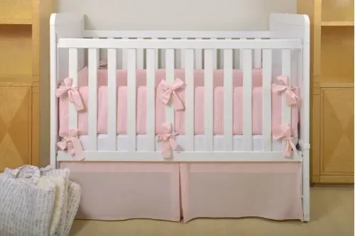 SALE - Saia para Berço 200 fios Rosa Bebe