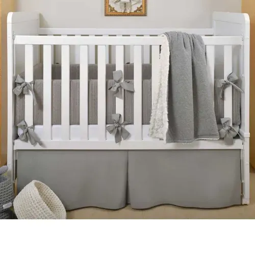 SALE - Saia para Berço 200 fios Cinza