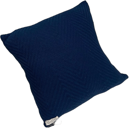 SALE - Almofada Decorativa Quadrada Tricot Azul Marinho