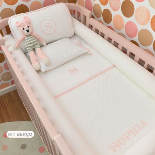 SALE - Kit Enxoval 5 pçs Essencial  Matelassê Personalizado