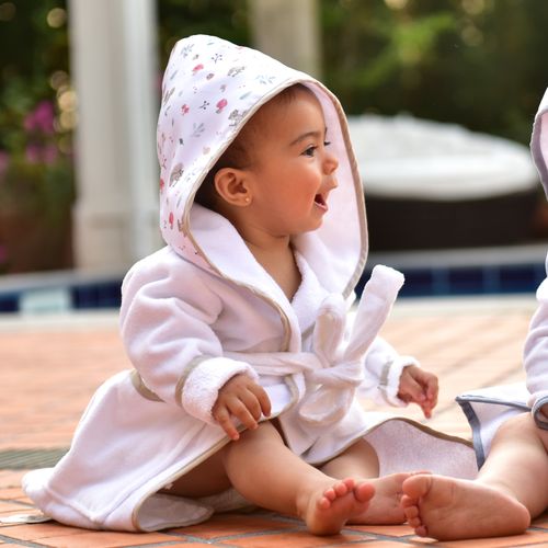 Roupão Infantil Atoalhado Cogumelos