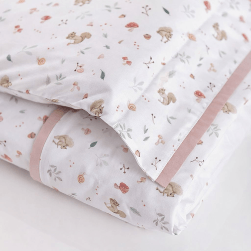 Jogo Lençol de Berço Cogumelos 100% Algodão